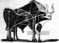 Der Bull State V 1945 schwarz weiß Picasso